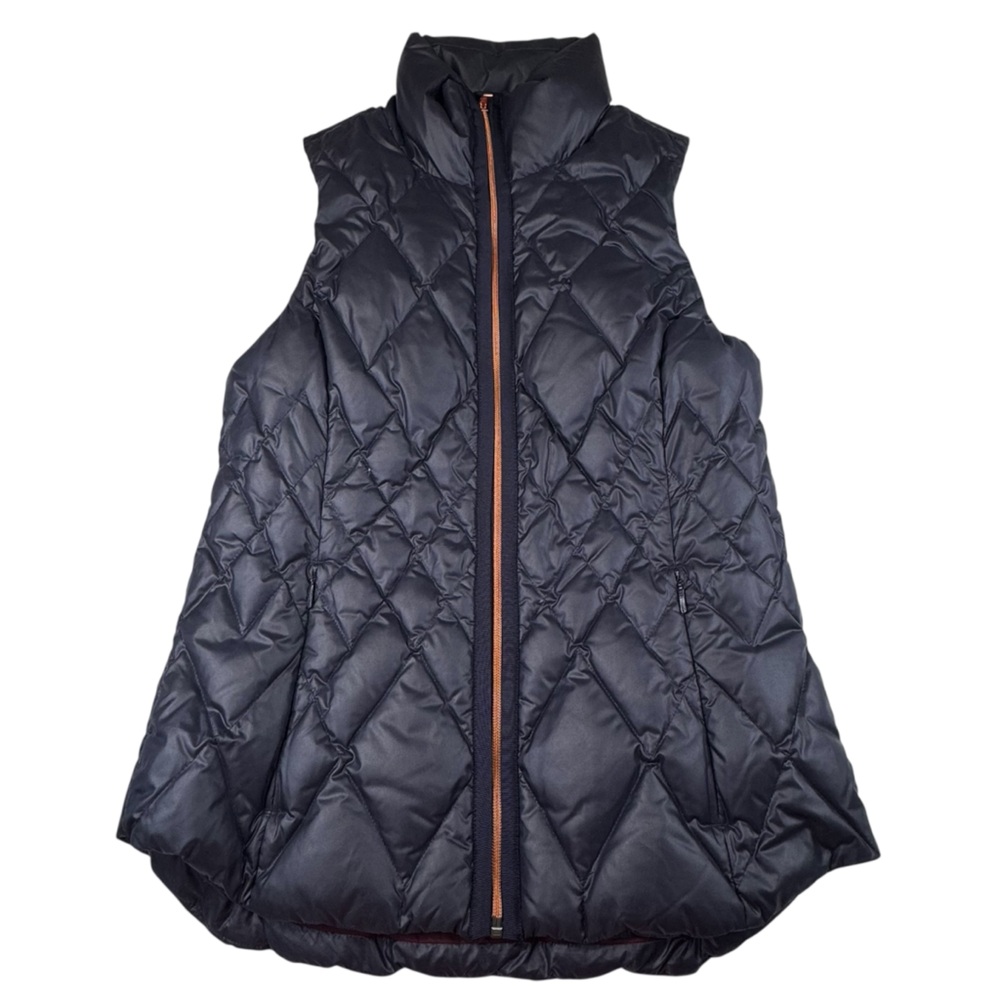 !!!! SOLD !!!! Women's Small Navy Blue Full Zip Preppy Goose Down Puffer